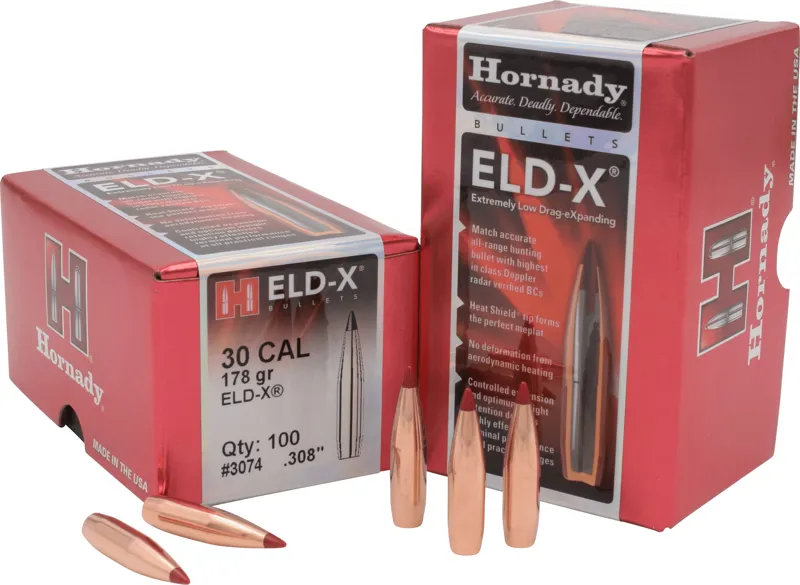 Hornady .30/.308 178gr ELD-X Heads